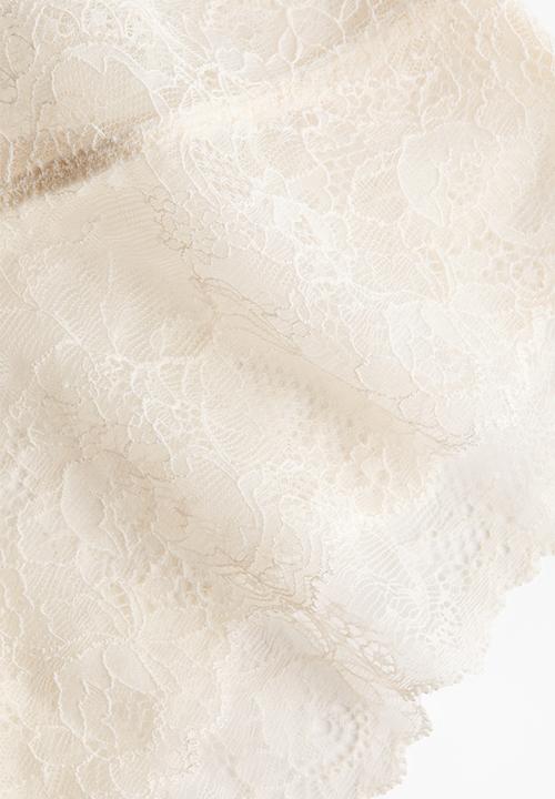 H&M - 2-pack lace hipster briefs - cream