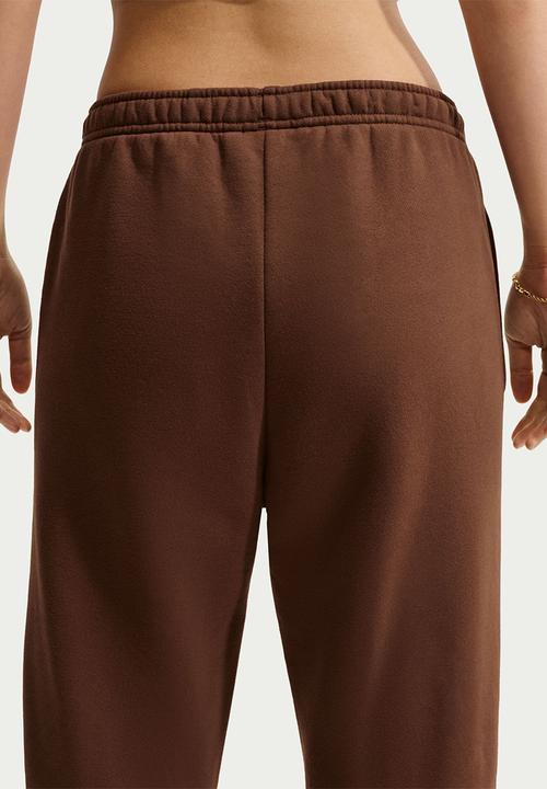 Nike - W Nike Studio Fleece Mw Mr Std Open Hem Pant - Cacao Wow/Sail