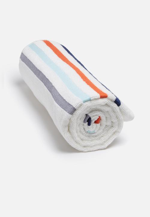 Sixth Floor - Multi stripe bath towel