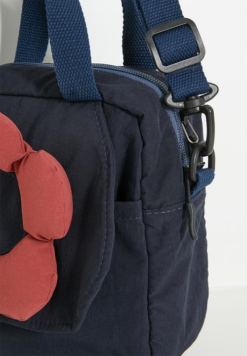 Pop Candy - Padded flower applique backpack - black