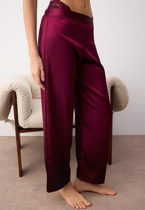 Trendyol - 3-piece dowry pajama set - burgundy