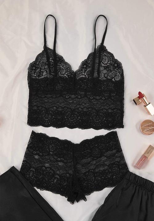 Trendyol - 3-piece pajama set - black