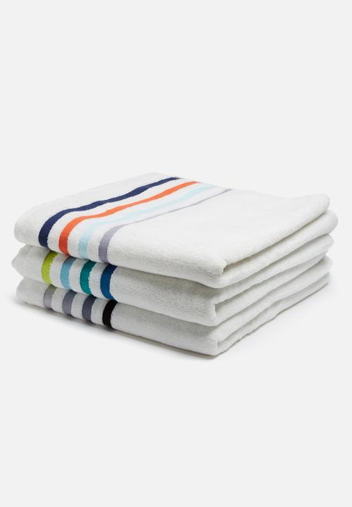 Sixth Floor - Multi stripe bath towel