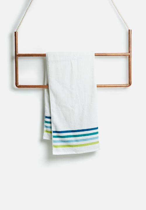 Sixth Floor - Multi stripe bath towel