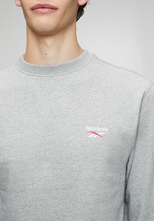 Reebok - Id small logo crew sweatshirt - medium grey marl