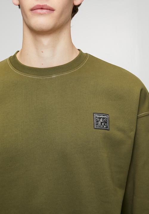 Reebok - Workwear Patch Logo Crew Neck - Olive Stone