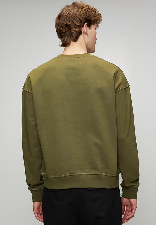 Reebok - Workwear Patch Logo Crew Neck - Olive Stone