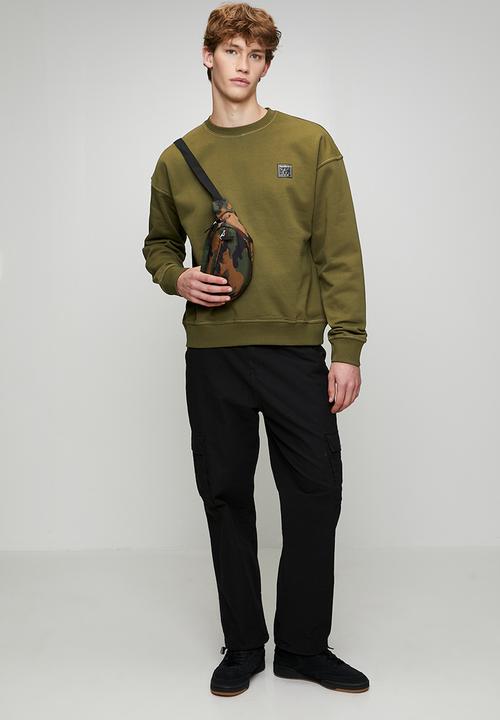 Reebok - Workwear Patch Logo Crew Neck - Olive Stone