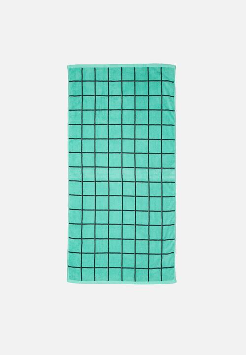 Sixth Floor - Grid bath towel
