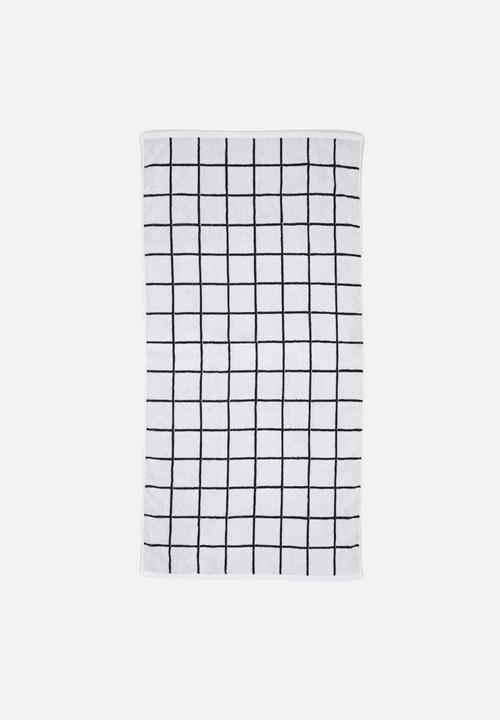 Sixth Floor - Grid bath towel