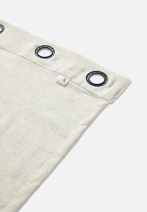 Sixth Floor - Loft Linen Blend Sheer Unlined Curtain Eyelet - Natural