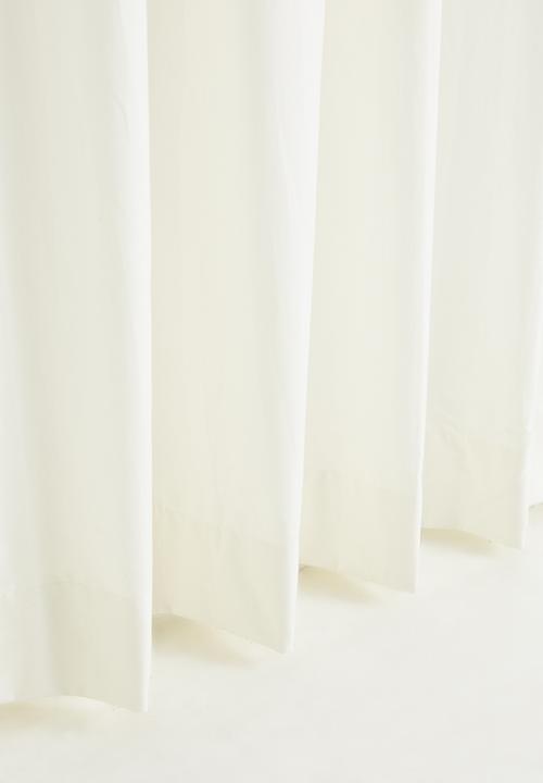 Sixth Floor - Chanel Colourblock - White & Black Dimout Taped Curtain