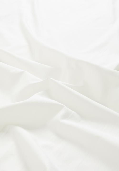 Sixth Floor - Chanel Colourblock - White & Black Dimout Taped Curtain