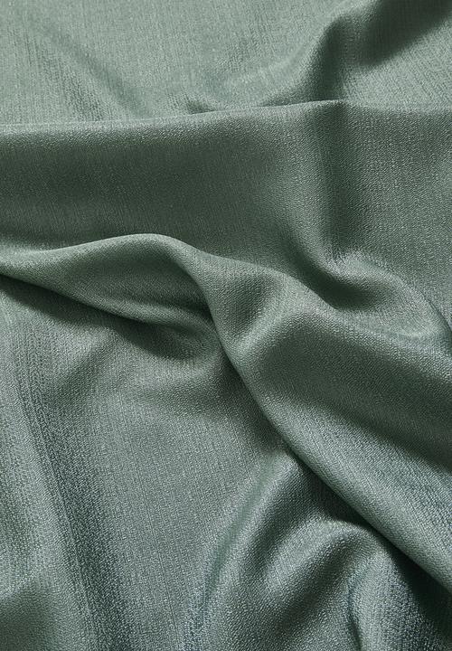 Sixth Floor - Lola Sage Duo Texture Lined Curtain Eyelet - Sage Green