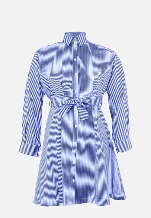Trendyol - Plus woven dress - blue-multicolor