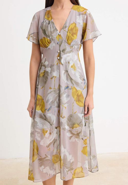 Trendyol - Floral Chiffon Midi Dress - Multicolour