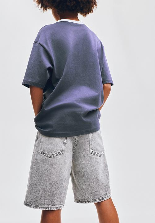 H&M - Loose-fit denim shorts - grey