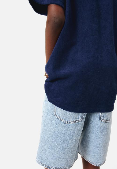 H&M - Loose-fit denim shorts - light denim blue