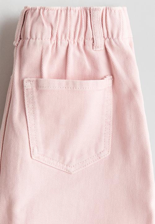 H&M - A-line denim skirt - light pink