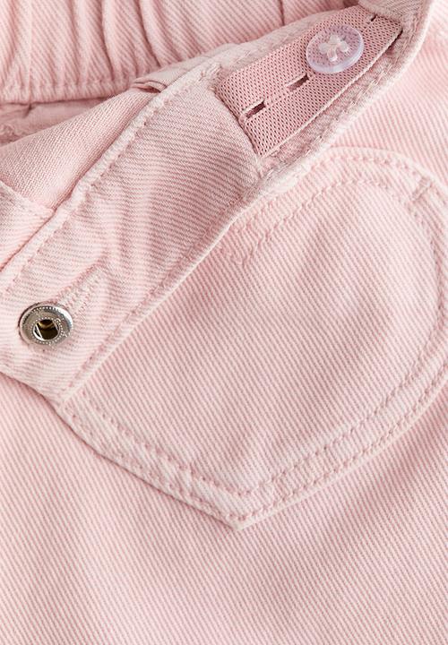 H&M - A-line denim skirt - light pink