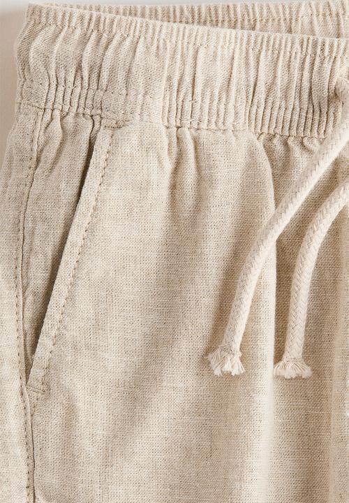 H&M - Linen-blend trousers - light beige