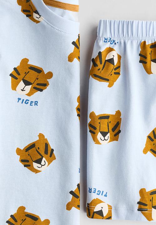 H&M - Printed pyjamas - light blue/tigers