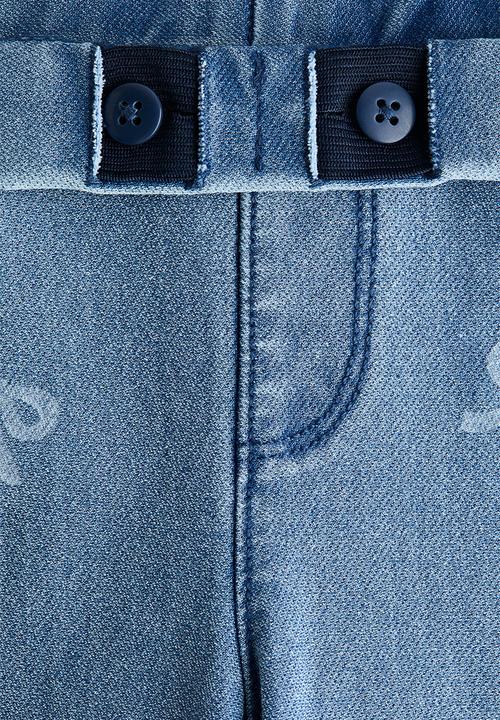 H&M - Denim-look flared jeggings - light denim blue/bows