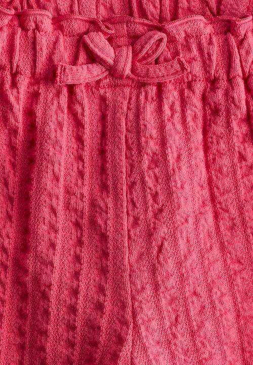 H&M - Textured jersey trousers - raspberry pink