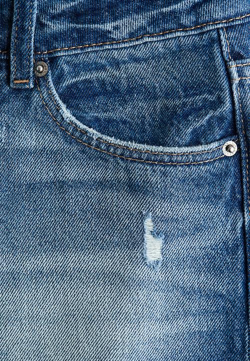 H&M - Relaxed fit denim shorts - denim blue