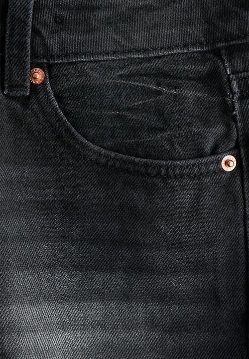 H&M - Relaxed fit denim shorts - denim black
