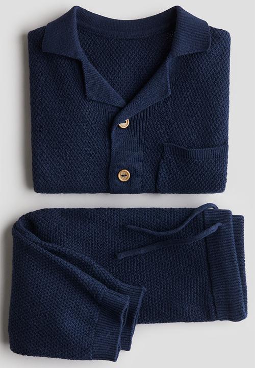 H&M - 2-Piece cotton-knit set - navy blue