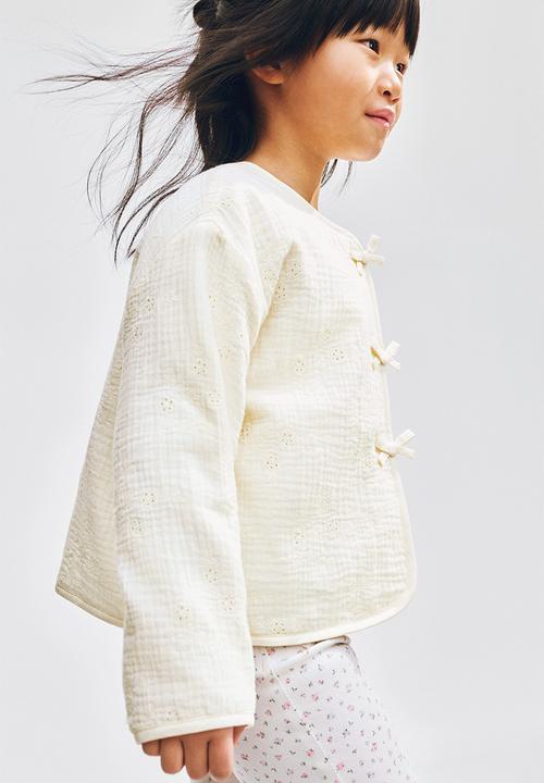 H&M - Bow-detail muslin jacket - cream