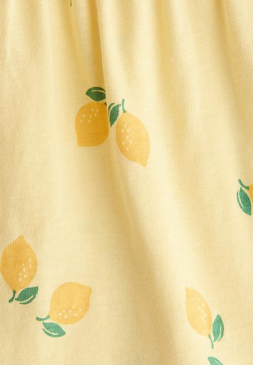 H&M - Cotton dress - yellow/lemons