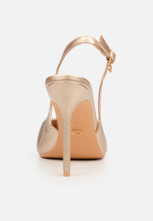 Miss Black - Lola 85 scallop slingback heel - champagne
