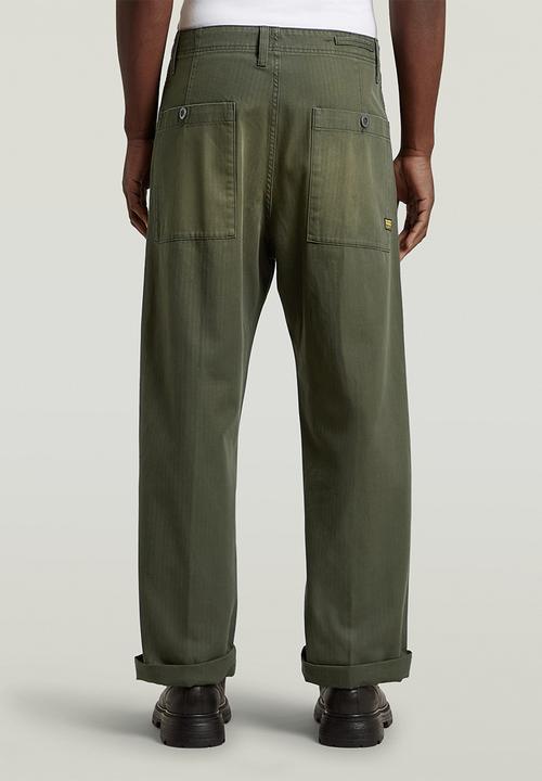 G-STAR - Boulder Pleated Chino Relaxed Straight - Asfalt