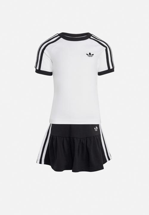 adidas Originals - Skirt Short Tee Set - White/Black