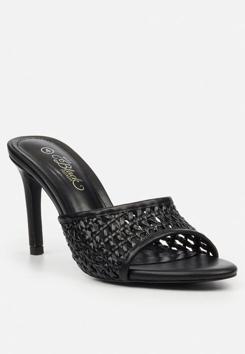 Miss Black - Nelly 8 macrame heel - black