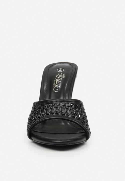 Miss Black - Nelly 8 macrame heel - black