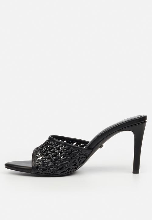 Miss Black - Nelly 8 macrame heel - black