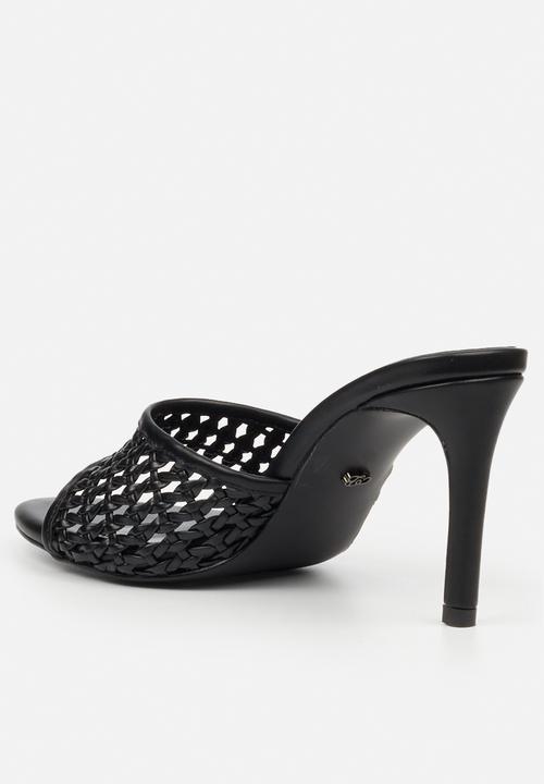 Miss Black - Nelly 8 macrame heel - black