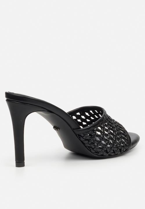 Miss Black - Nelly 8 macrame heel - black