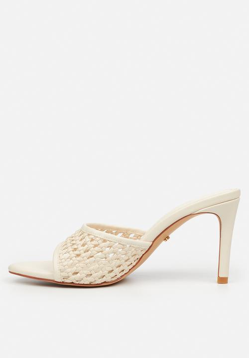 Miss Black - Nelly 8 macrame heel - ivory