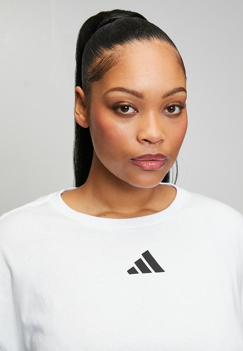 adidas Performance - Plus w 3s sj tlr t s26 tee - white/black