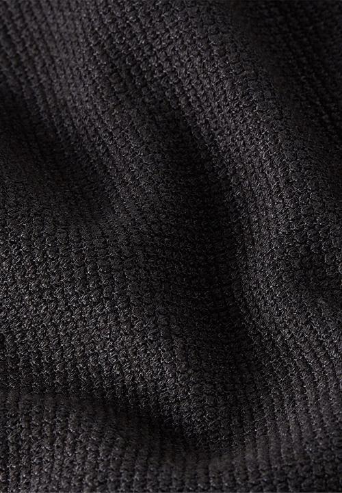 G-STAR - Heavy Waffle Loose Polo S\S - Dk Black