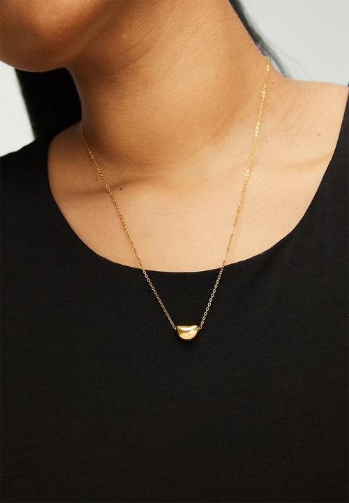 Rubi - Waterproof Pendant Necklace - Gold Plated Bean
