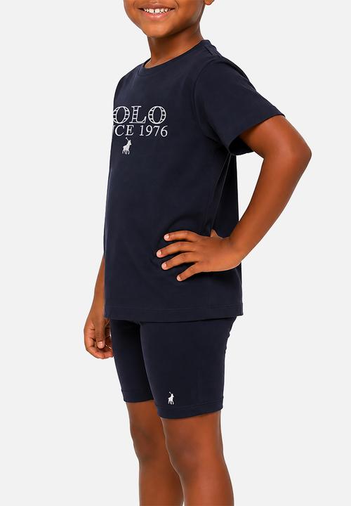 POLO - Girls Isla Embroidered Short Sleeve Tee - Navy