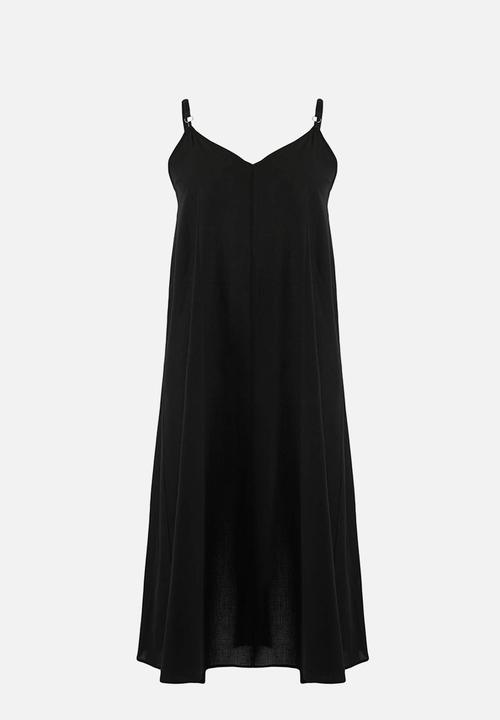 Trendyol - Plus beachwear maxi voile woven dress - black