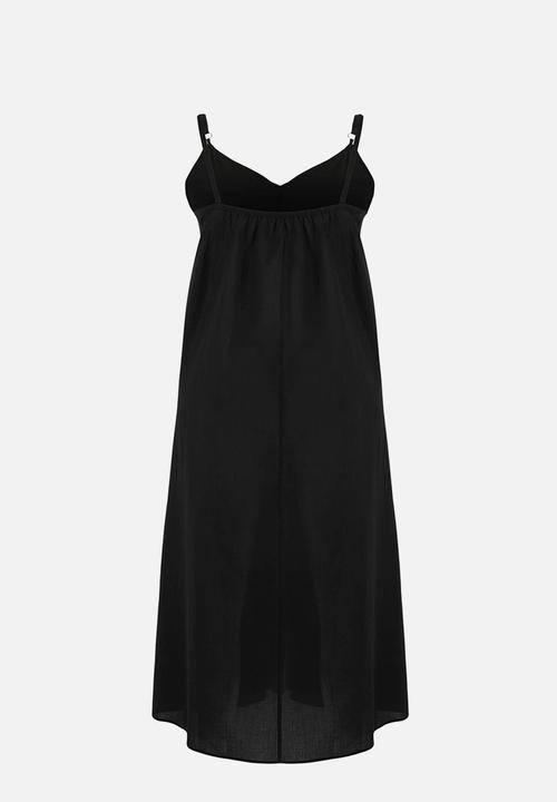 Trendyol - Plus beachwear maxi voile woven dress - black