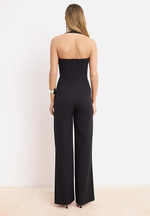Trendyol - Halter Neck Jumpsuit - Black