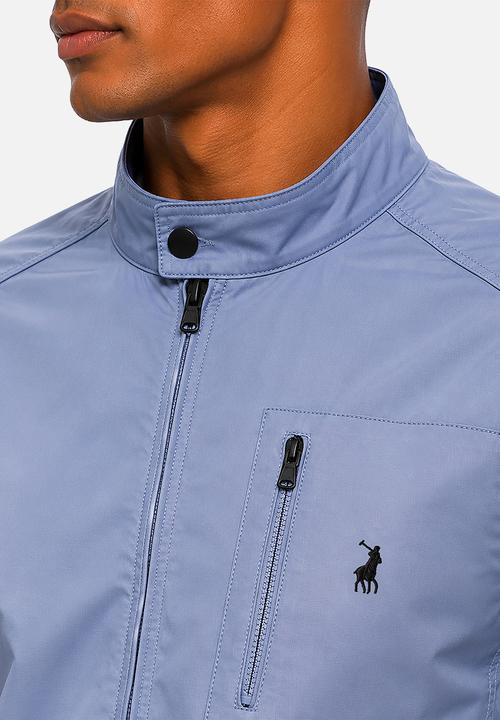 POLO - Mens PJC Long Sleeve Quilted Biker Jacket - Blue